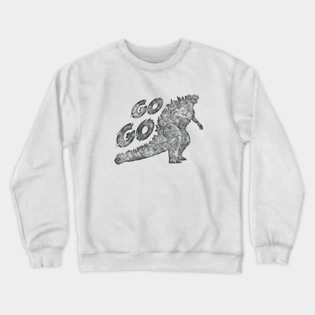 Go Go Godzilla Crewneck Sweatshirt by karutees